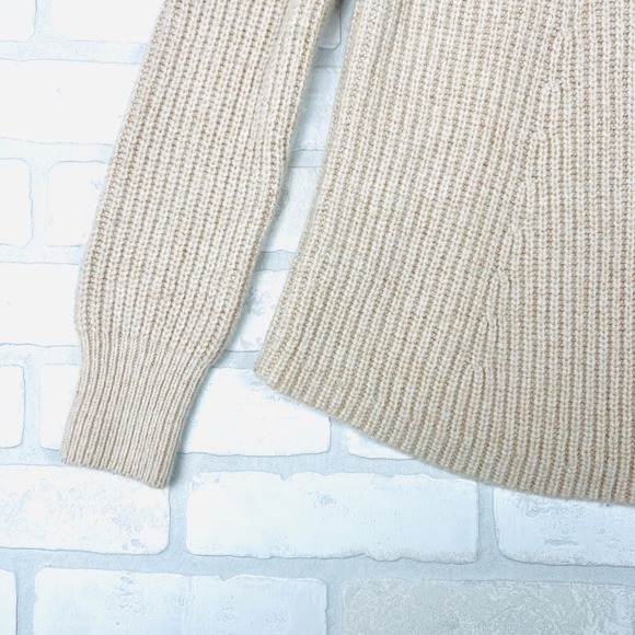 Athleta XS Sweater Wool Blend Ribbed Knit Crew Neck Tunic Top Oatmeal - Picture 10 of 16
